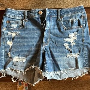 American Eagle denim shorts size 12 super stretch